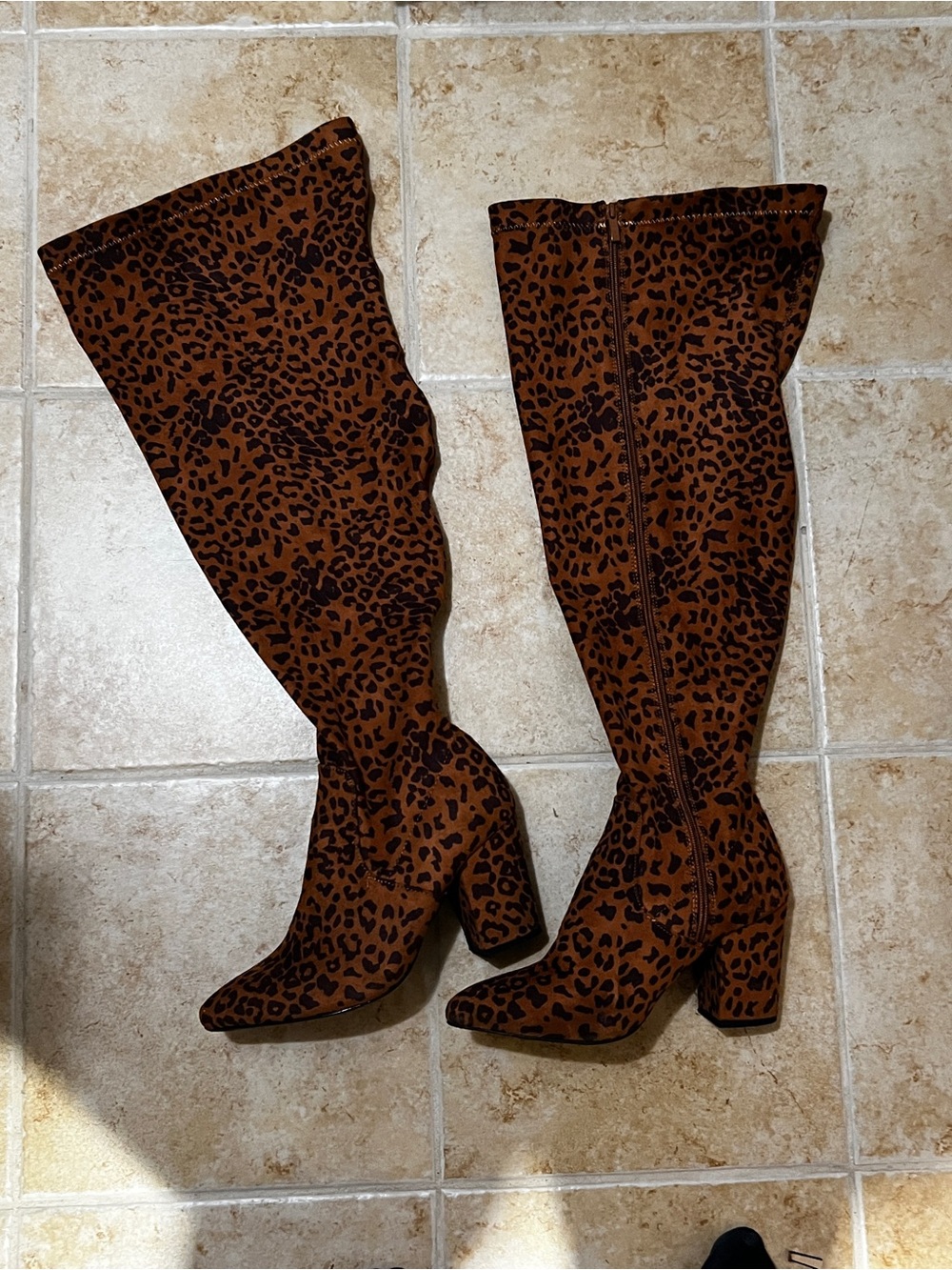 Torrid Leopard Print Brown Over-the-Knee Women's Boots